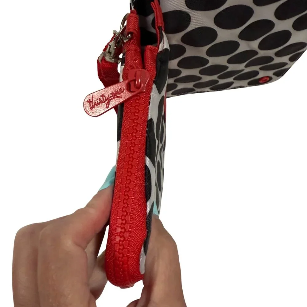 Thirty One Perfect Pet Wristlet in Spotty Black‎ NWOT